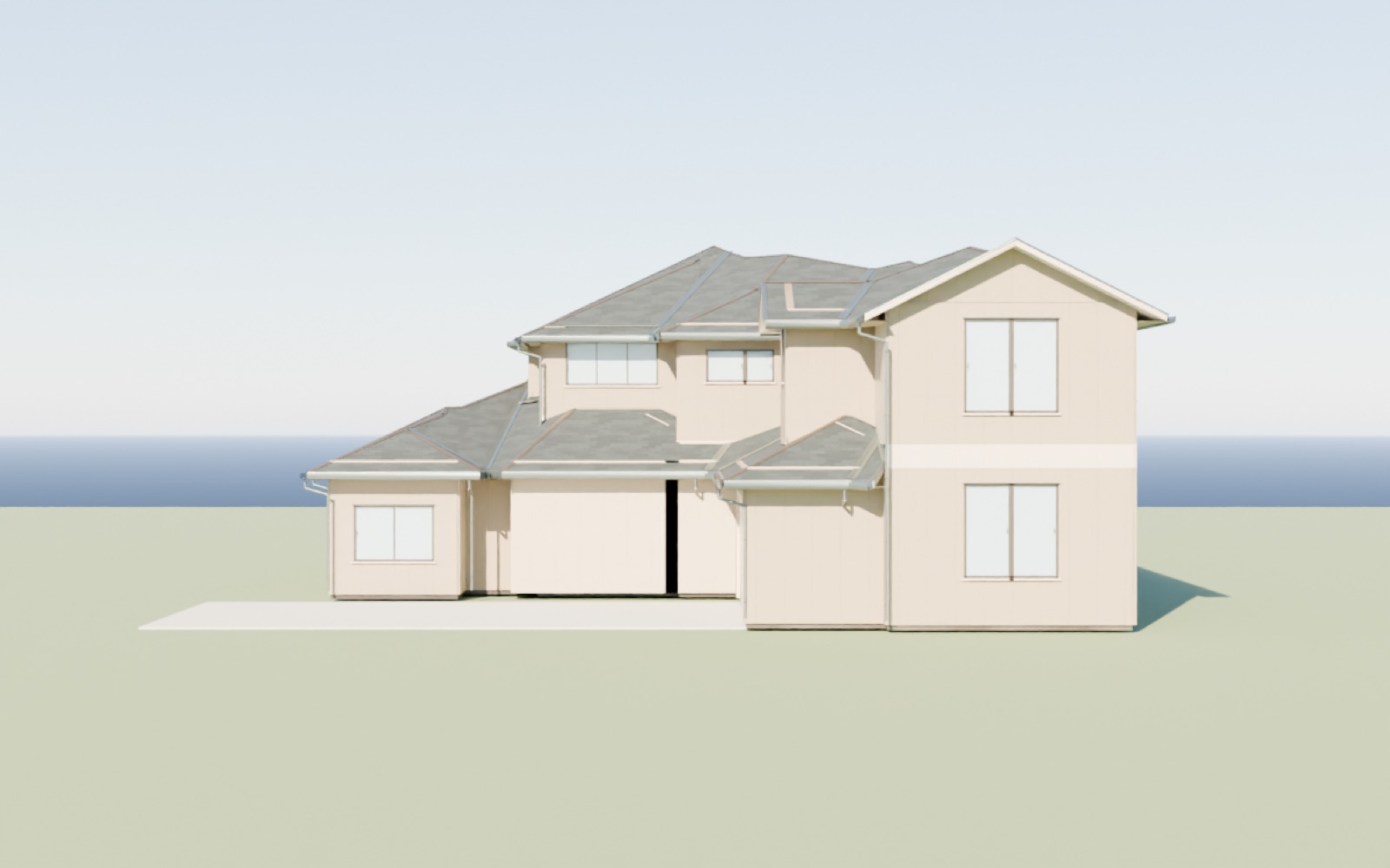 Front render of the editable 3D scene